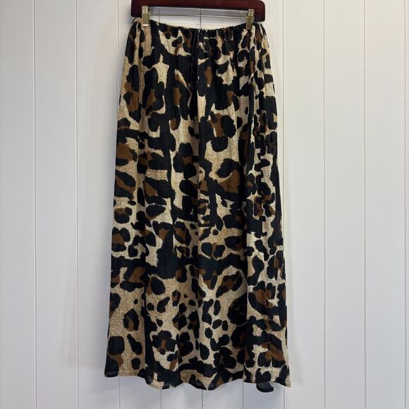 Collection Eighteen Womens Boho Semi-Sheer Animal Print Maxi Skirt Size M/L Chic - Picture 1 of 7